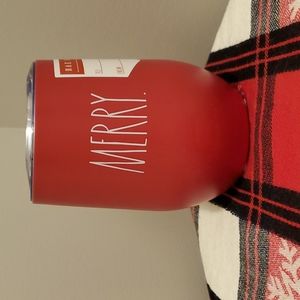 Rae Dunn Christmas Insulated Stainless Steel Wine Cup Merry